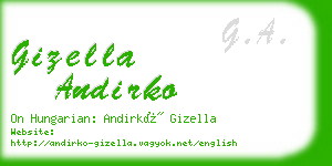 gizella andirko business card